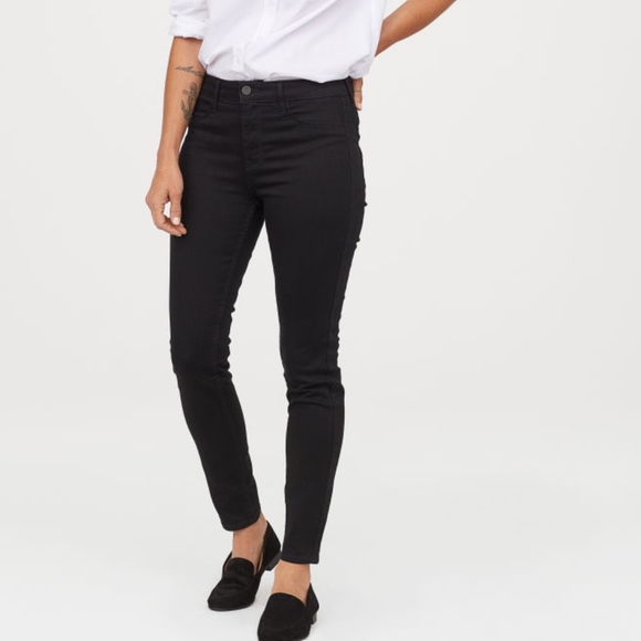 H&M Black Skinny Regular Ankle Jeans - Picture 1 of 2
